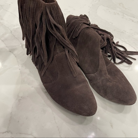 Sam Edelman brown fringe booties - Picture 2 of 16